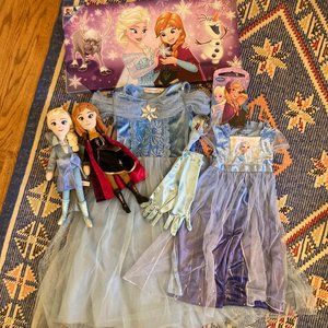 Disney Frozen Dress up and play bundle girls 4T and 6